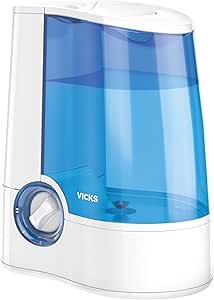 Vicks Warm Mist Humidifier - Air Humidifier for Bedroom, Home & Large Room, Baby, Kids and Adults Soothing Steam Vaporizer for Cough, Congestion, Allergies & Dry Air, VapoSteam Compatible