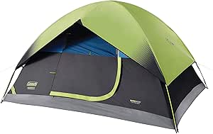 Coleman Sundome Dark Room Tent, 4/6 Person Tent Blocks 90% of Sunlight to Keep Inside Cool, Weatherproof Tent with Rainfly & Easy Setup in Minutes