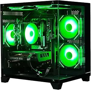 Gaming PC Desktop Computer Intel Core i5 12400F RTX 4060 8GB Gaming Computer 32GB RAM DDR4 1TB SSD PC Desktop,ARGB Fan,Prebuilt Gaming PC Tower