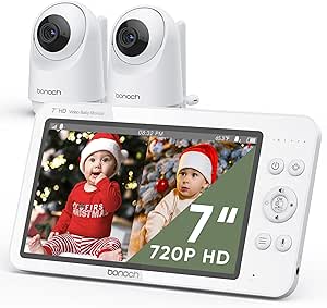 bonoch MegaView Baby Monitor with 2 Cameras, 7