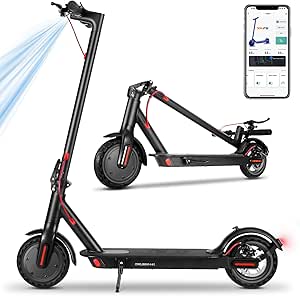 Caroma Electric Scooter, Peak 630W Powerful Motor, Up to 20 Mph, 18 Miles Long Range, Electric Scooter Adults with Double Braking System and App, Cruise Control E Scooter(2025 Upgrade)