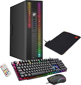 HP ProDesk Desktop RGB Lights Computer Intel Core i5 4570 3.2 GHz 8GB RAM 256GB SSD Win 10 Pro WiFi, Gaming PC Keyboard, Mouse(Renewed)