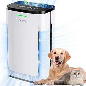 Pet Air Purifiers for Home Large Room up to 2500 sq ft, Efficient 7-Stage Filter, HEPA Air Cleaner for Pet Hair Dander Odor Allergies, Pet Lock, Air Quality Monitor, Sleep Mode, Smart WiFi, Zero Ozone