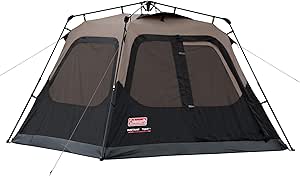 Coleman Cabin Tent with 1-Minute Setup, 4/6/8/10 Person Instant Tent with Weatherproof Floor, Pre-Attached Poles, Air Vent, & Carry Bag