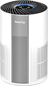 With YearChange 5-in-1 Washable Filter, AEOCKY H13 HEPA Air Purifier for Home Bedroom Dorm, Portable Air Cleaner, Quiet as Pink Noise, Aroma Box, for Pollen Smoke Dust Pet Dander Odor Office Desktop