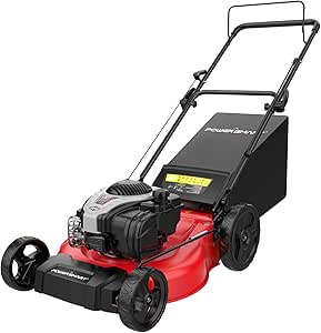 PowerSmart Gas Lawn Mower 21-Inch, 140 cc Briggs and Stratton EX550 Engine, High Wheels, 3-in-1 with Bagging 2024 Version B8721P