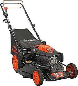 YARDMAX 22 in. 201cc Select PACE 6 Speed CVT High Wheel RWD 3-in-1 Gas Walk Behind Self Propelled Lawn Mower, Black