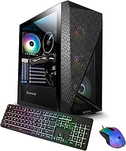 iBUYPOWER SlateMesh Gaming PC Computer Desktop SlateMeshA5N4601 (AMD Ryzen 5 7600, RTX 4060 8GB, 16GB DDR5 5200 Mhz, 500GB NVMe SSD, Windows 11 Home)