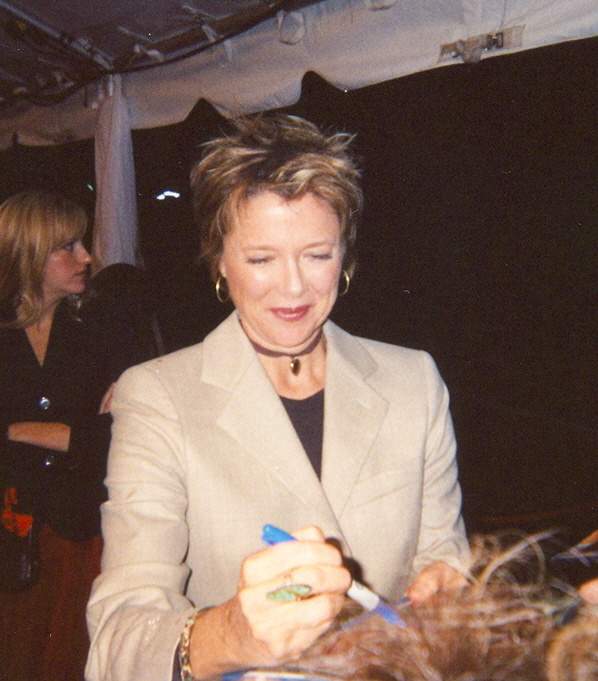 Annette Bening black and white photo