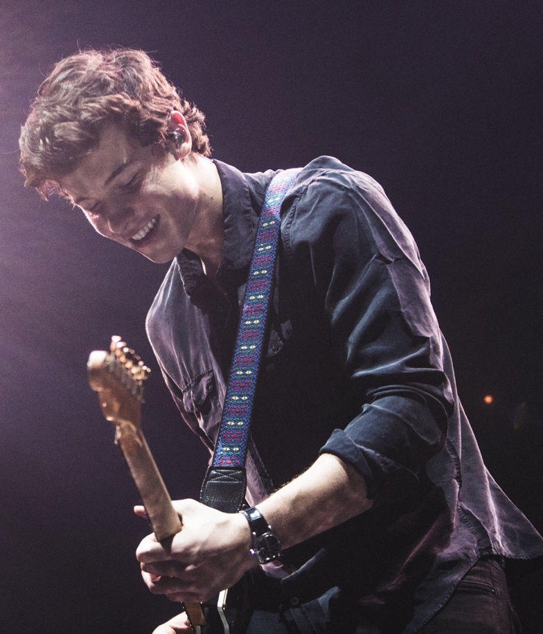 Shawn Mendes live in concert with guitar