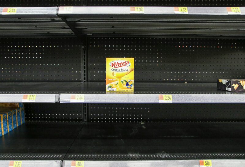 velveeta cheese on grocery store shelf location