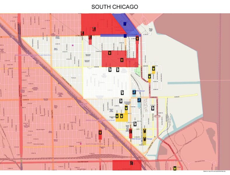 South Chicago Gang Map