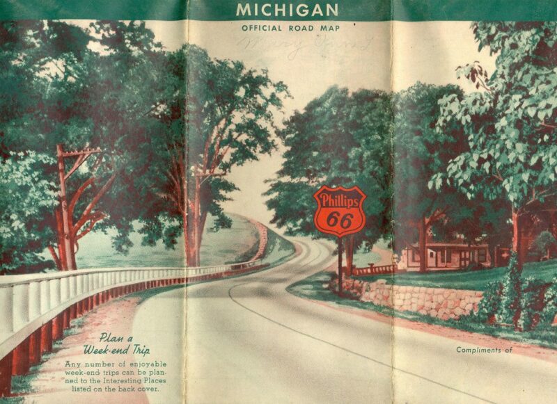 Michigan Map Vintage