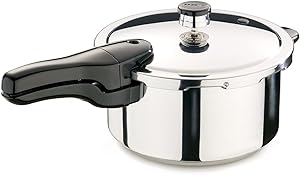 Presto Stainless Steel 01341 4-Quart Pressure Cooker, 4 QT