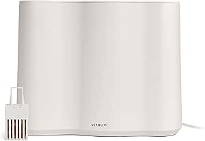 Vitruvi Cloud Bedside Humidifier, White Humidifier, 24 Hr Run Time, 602ft Coverage, Large Home Bedroom, Baby Room - Includes 3 Month Filter