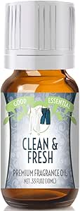 Good Essential 10 ml Bottle - Clean & Fresh Fragrance Oil - Add to Air Fresheners for Home or Fresh Cotton Linen Spray - 0.33 fl oz - Clean Smelling Fragrance Oil