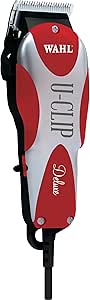 Wahl Professional Animal Deluxe U-Clip Pet, Dog, & Cat Clipper & Grooming Kit - Red and Chrome