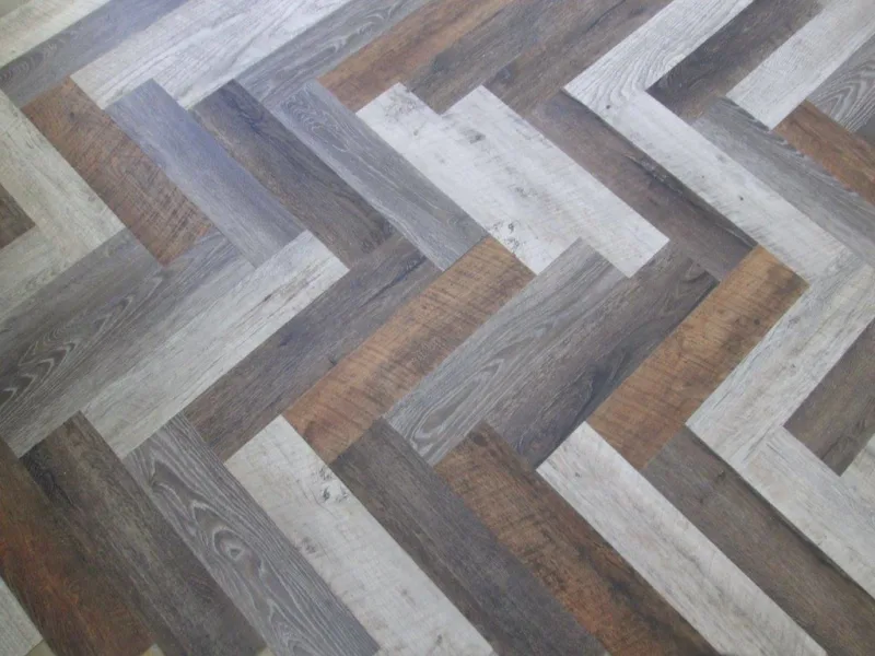 New SBF Showroom Floor - Vinyl Planks in Herringbone Pattern