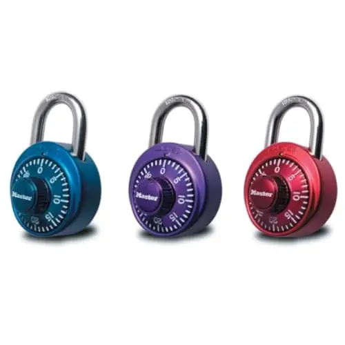 Master Lock 1530DCM Combination Padlock - Secure and Color-Varied Locker Lock