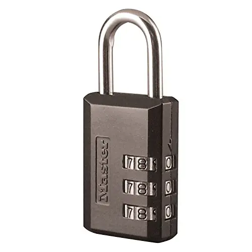 Master Lock 647D Black Combination Padlock - Indoor Gym Locker Lock