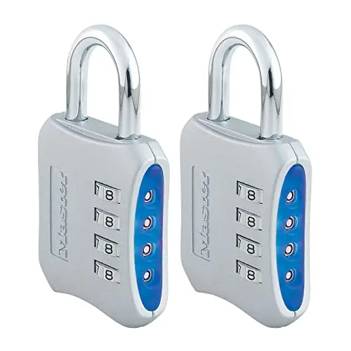 Master Lock 653BLUE Resettable Combination Lock for Gym and School Lockers - 2 Pack