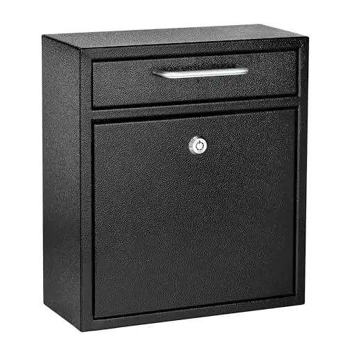 AdirOffice Secure Wall-Mounted Mailbox with Locking Feature for Homes & Businesses