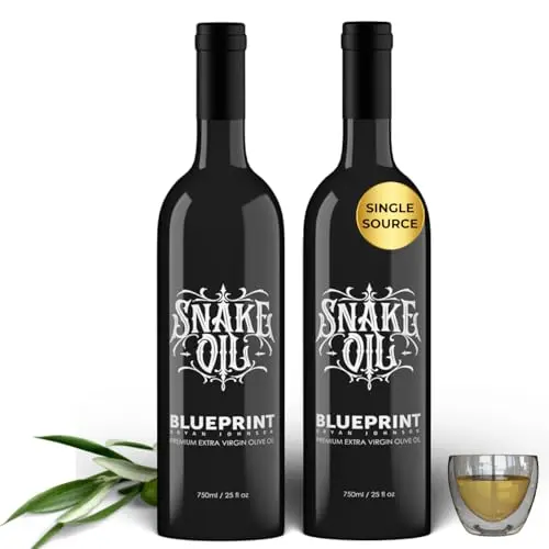 Blueprint Bryan Johnson Extra Virgin Olive Oil (2-Pack) | Peppery and Smooth | Rich in Polyphenols