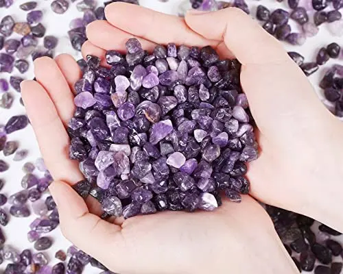 Amethyst Crystal Gravel Polished Stone Chips - Enrich Your Home with Natural Beauty and Spirituality