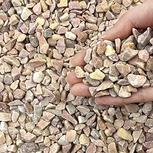 FANTIAN 2 lb Natural Pea Gravel Small Pebbles - Ideal for Indoor Plants, Terrariums, and Patio Decor