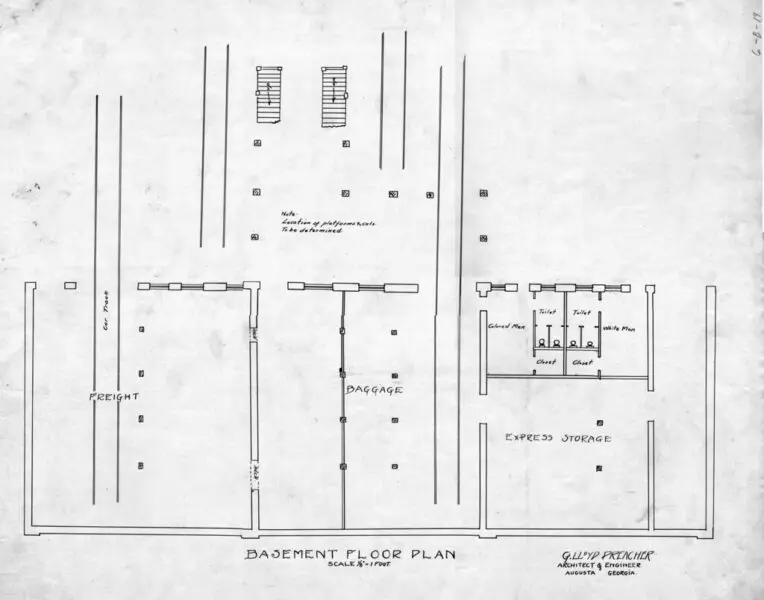 C&WC Proposed Terminal, Anderson, SC, Basement Floor Plan