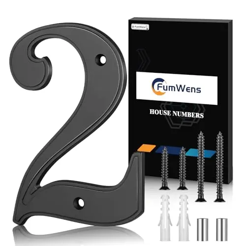 FumWens 5 Inch Modern House Numbers for Outside