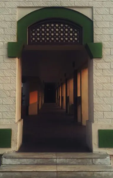 Empty hallway of building