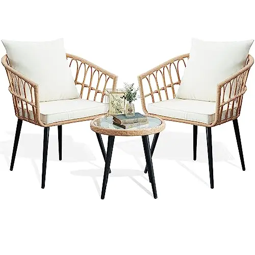 PORWEY 3 Piece Patio Bistro Set