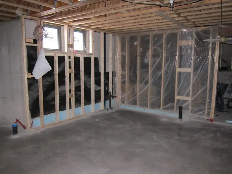 Where the basement washroom will be