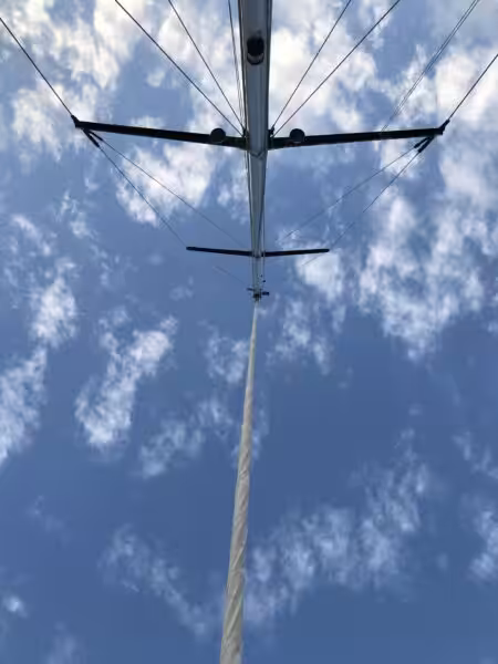 A pole with wires and wires attached to it