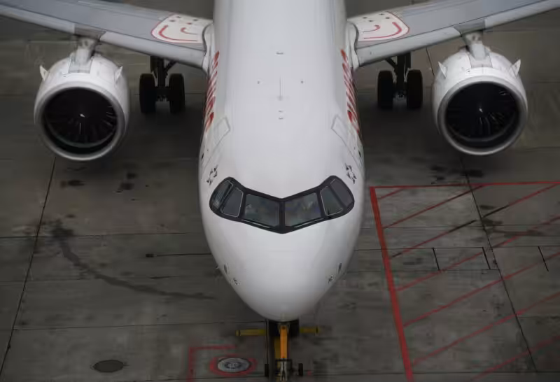 Swiss aircraft front view