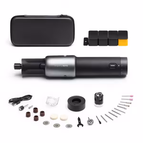 HOTO 4V Cordless Rotary Tool Kit, 5-Speed 25000RPM Powerful Engraving Pen with LED Light, USB-C Rechargeable, 35 Accessories for 3D Printing Sanding, Polishing, Drilling, Carving, Cutting DIY Crafts