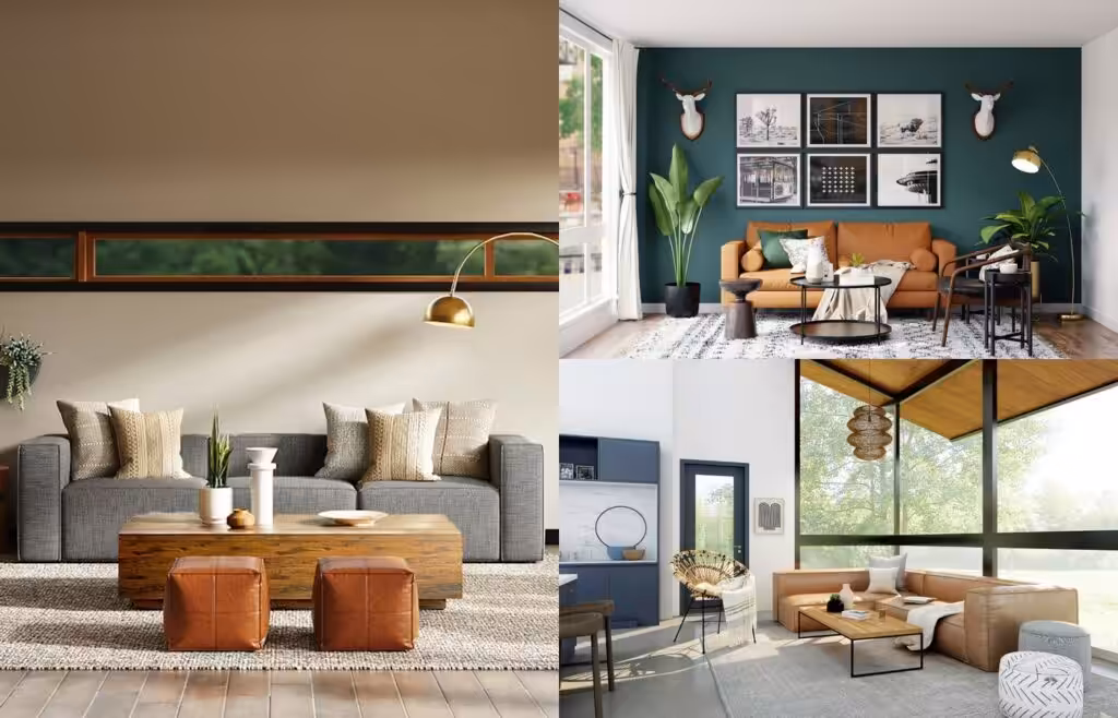 Indoor plants bringing natural vibrancy and biophilic dimension to interiors.