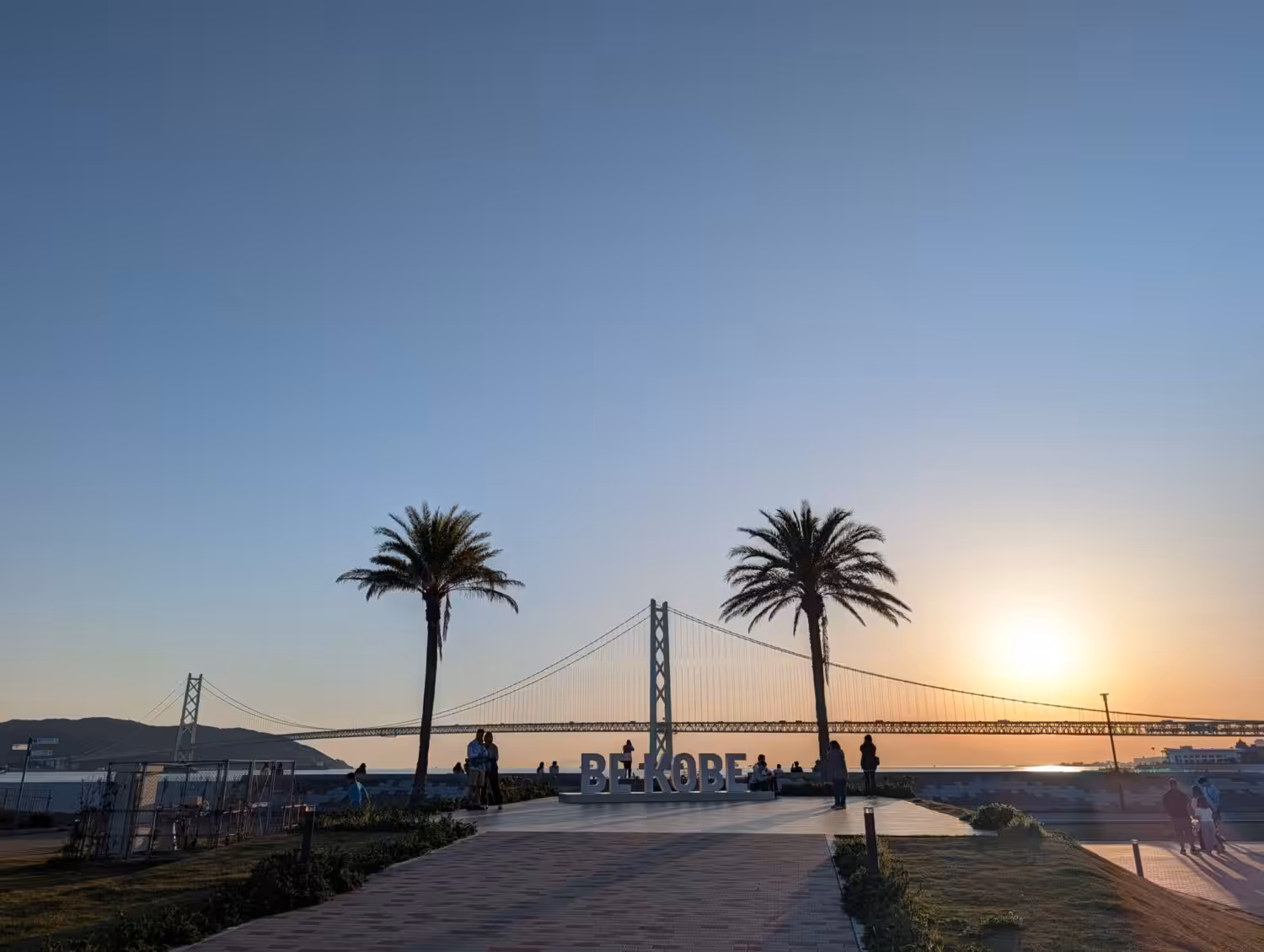 Akashi Kaikyo Bridge near Kobe Japan