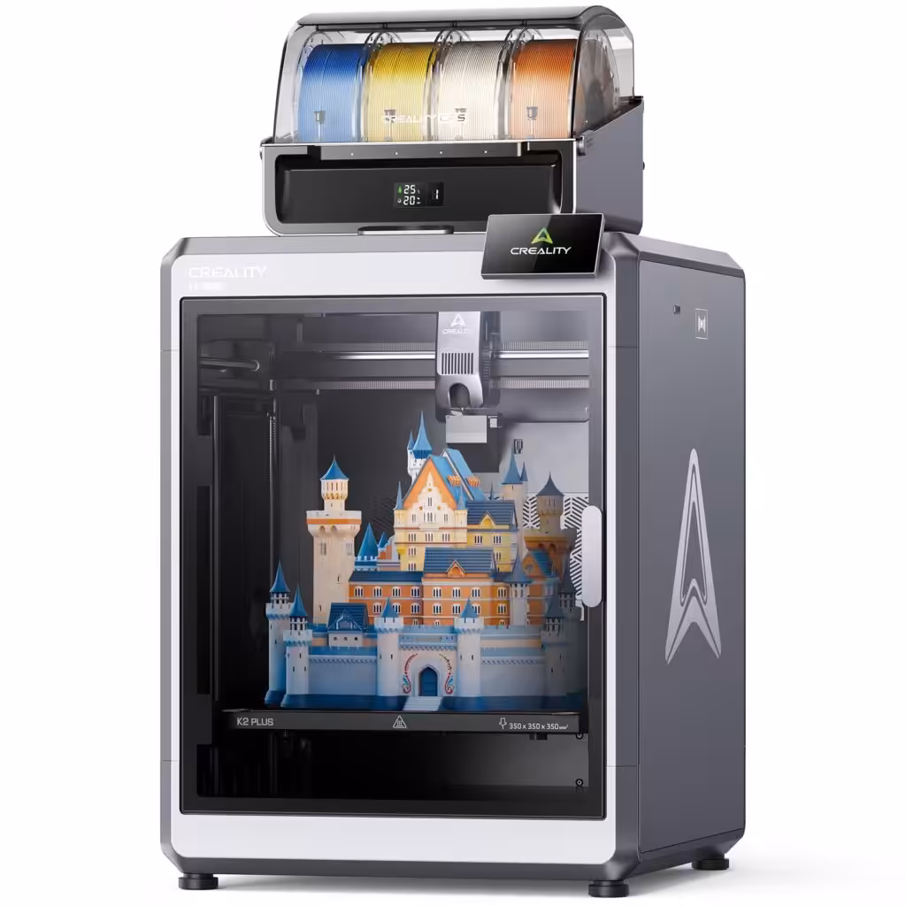 Creality K2 Plus Combo 3D Printer, Multi Color Printing with New CFS 600mm/s High-Speed Full Auto-Leveling Dual Al Camera Next-Gen Direct Drive Extruder Large Build Volume 13.78x13.78x13.78inch