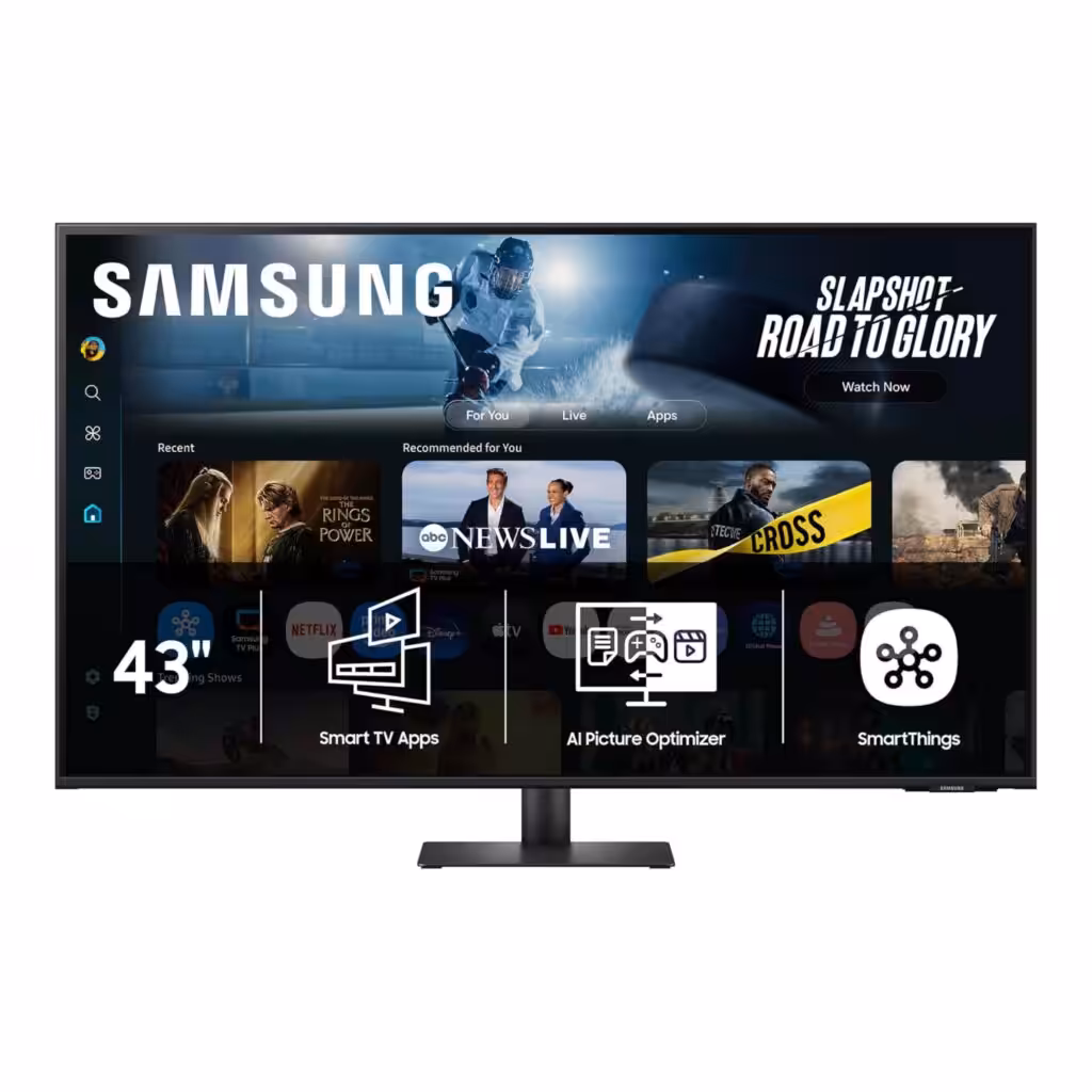 Samsung 43” Smart Monitor M7 (M70F) 4K UHD Display, Samsung Vision AI, Smart TV Apps, Gaming Hub, USB-C, HDMI and USB-A, Black, LS43FM702UNXZA, 2025