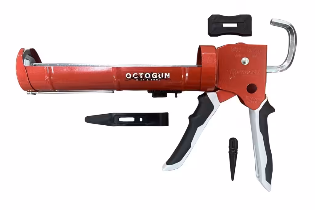 Newborn 930-GTD Drip-Free Smooth Hex Rod Cradle Caulking Gun with Gator Trigger Comfort Grip, 1/10 Gallon Cartridge, 10:1 Thrust Ratio