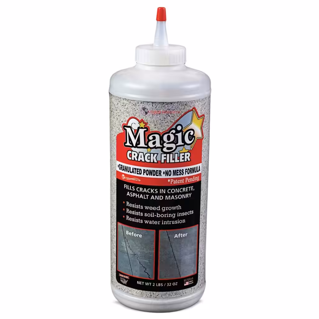 Magic Crack Filler 2.5LB Concrete Slab Gray, for Filling in Concrete Cracks on Driveways, Walkways and Patios. Installs Easily Dry Granular No Mess and DIY (Gray, 1)