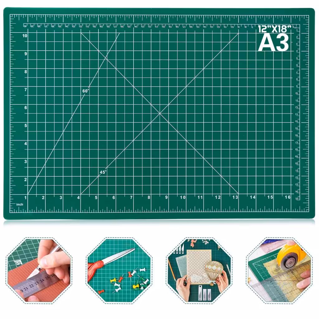 anezus Self Healing Sewing Mat, 12inch x 18inch Rotary Cutting Mat Double Sided 5-Ply Craft Cutting Board for Sewing Crafts Hobby Fabric Precision Scrapbooking Project