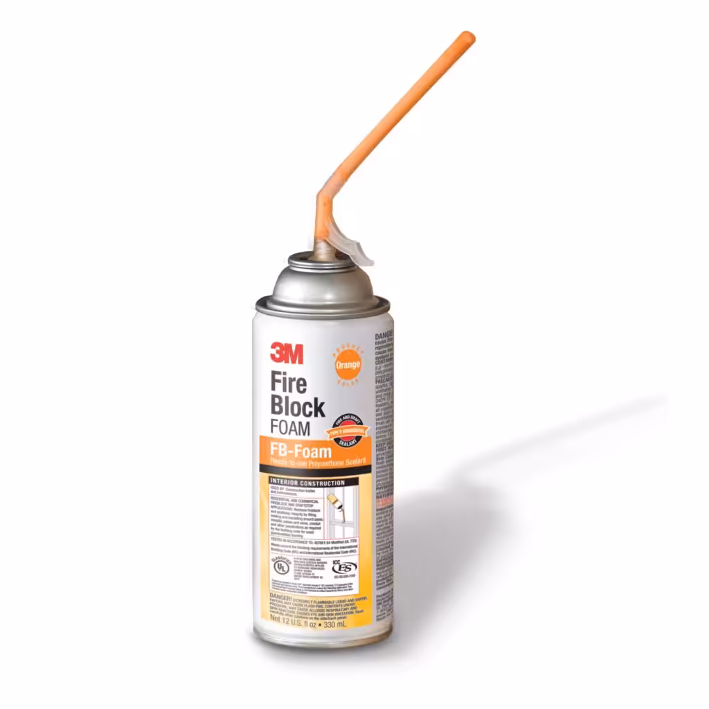 3M Fire Block Foam FB-Foam, Orange Color, Ready-To-Use, In-Place, 12 fl oz Can