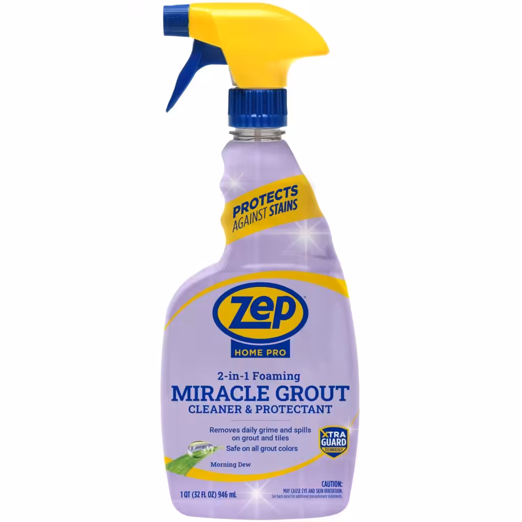 Zep Home Pro Foaming Miracle Grout Cleaner &amp; Protectant - 32 Fl. OZ - (Pack of 1) 2-in-1 for Sparkling Clean Grout Lines