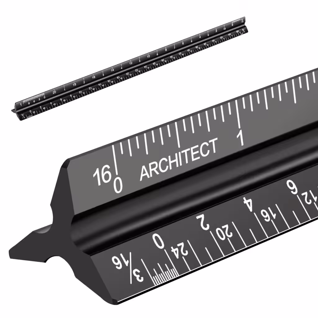 Architectural Scale Ruler, Imperial Measurements 12