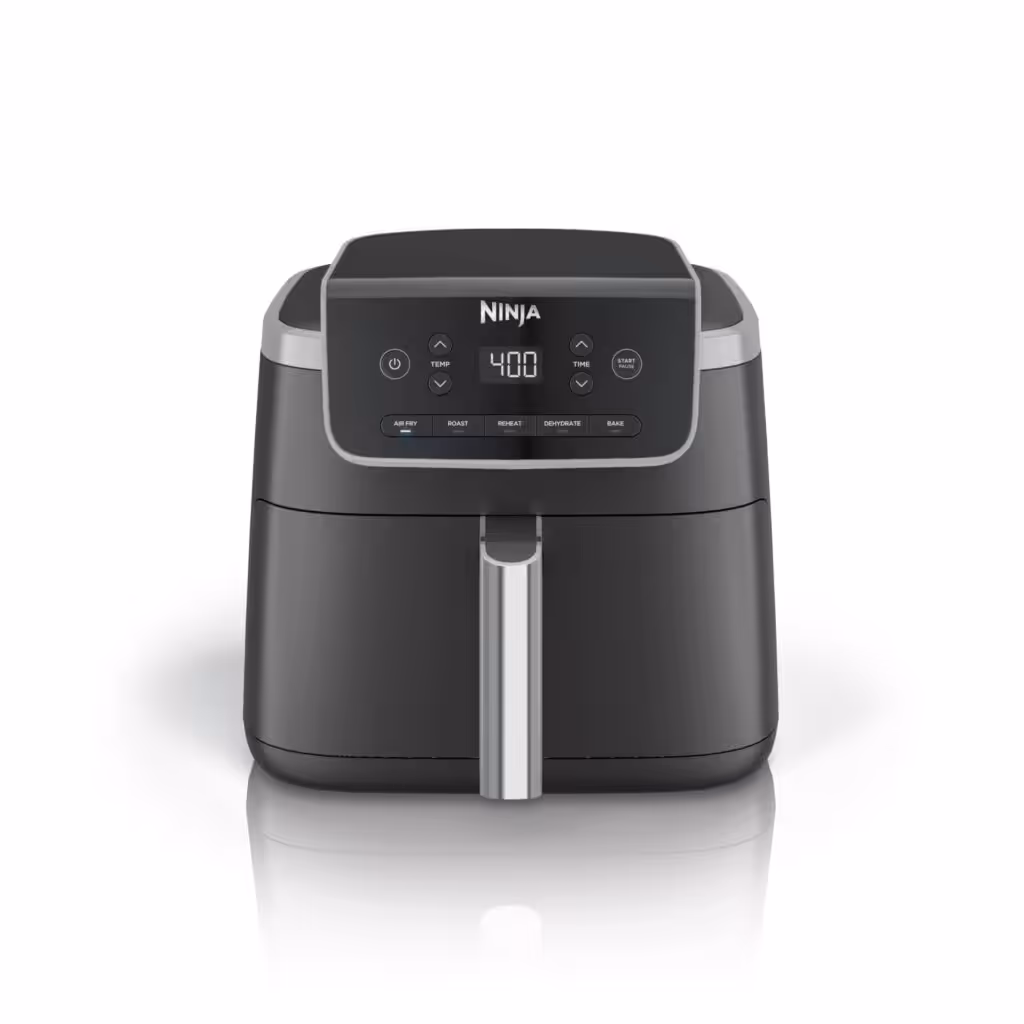 Ninja Air Fryer | 5 QT Capacity fit up to 4lbs of Fries | 5-in-1 Air Fry, Bake, Roast, Reheat, &amp; Dehydrate | 400°F | Air Crisp Technology | 1750 Watts | Nonstick Basket &amp; Crisper Plate | Grey | AF142