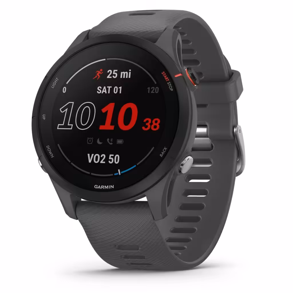 Garmin Forerunner® 255, GPS Running Smartwatch, Advanced Insights, Long-Lasting Battery, Slate Gray