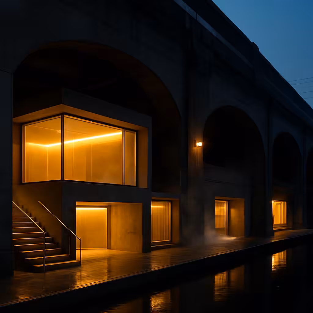 Chicago Underpass Velvet Bath AI generated architecture futuristic rendering concept image 1